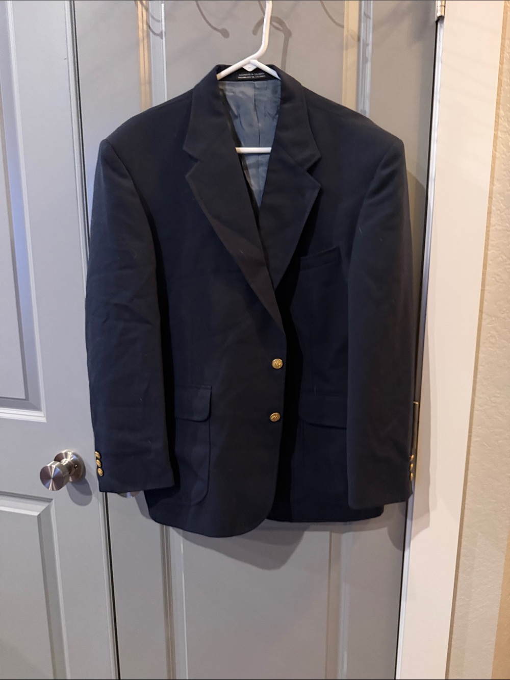 Stafford Navy Blazer with Gold Buttons - Picture 1 of 6